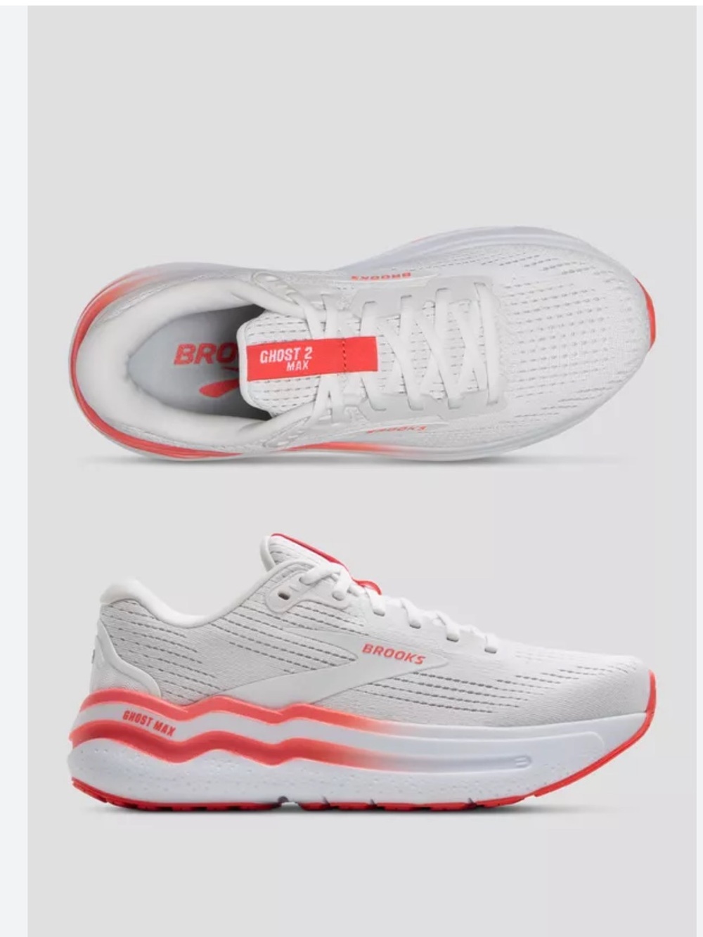Brooks Ghost Max 2 women size 12 or men size 11 Running Shoes in White